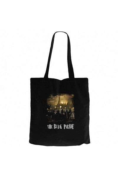 Z zepplin My Chemical Romance the Black Parade Cream Zipper Cloth Bag Gabardine