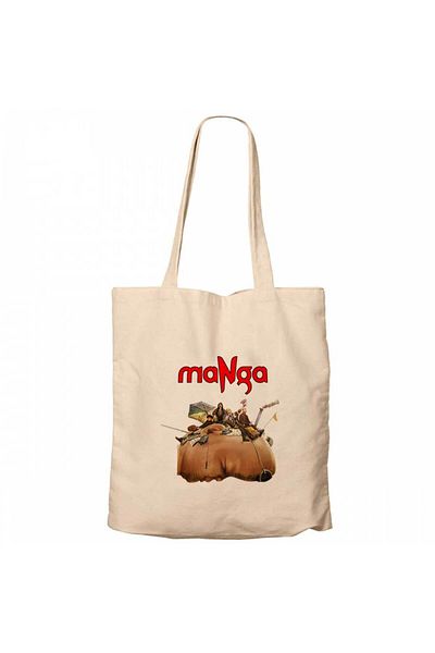 Z zepplin Manga Anthropocene Beige Zippered Cloth Bag Gabardine