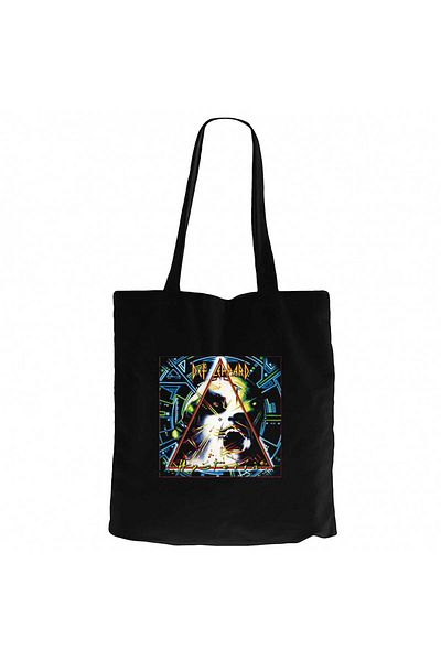 Z zepplin Def Leppard Hysteria Black Canvas Tote Bag