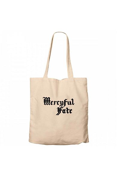 Z zepplin Mercyful Fate Logo Text Cream Zippered Cloth Bag Gabardine