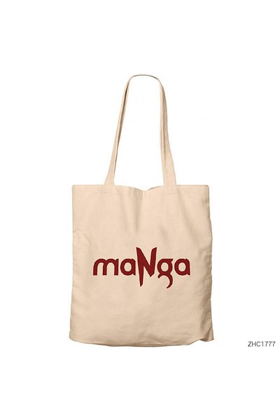 Z zepplin Manga Cream Zippered Cloth Bag Gabardine