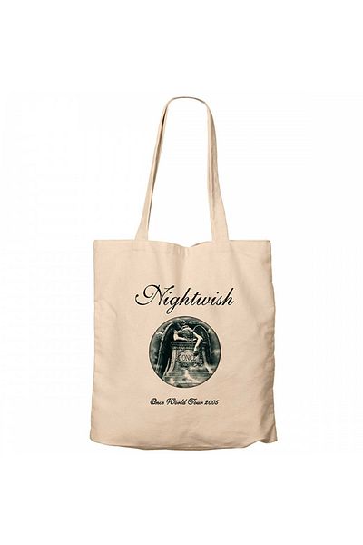 Z zepplin Nightwish Once Cream Zippered Cloth Bag Gabardine