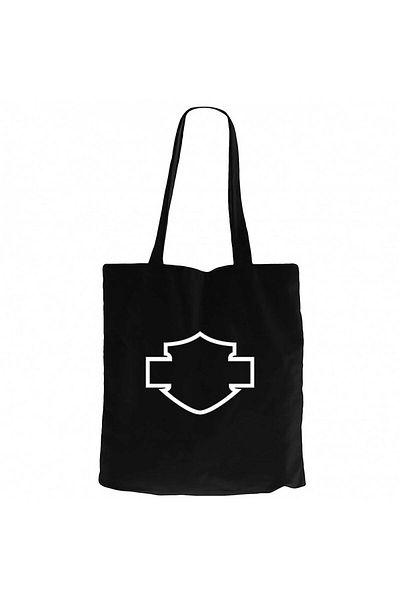Z zepplin Harley Chopper Motorcycle Theme Black Canvas Tote Bag