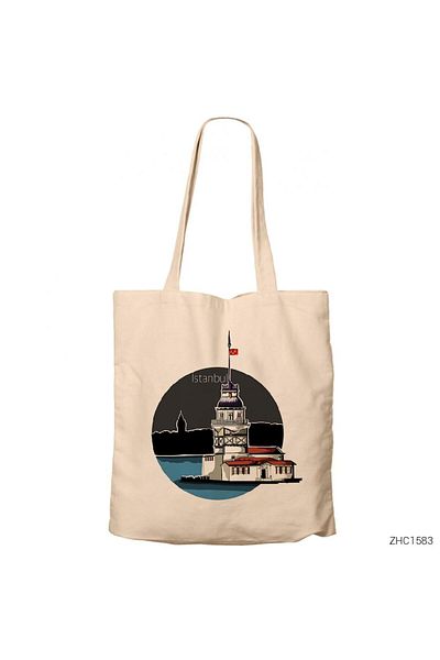 Z zepplin Πανί τσάντα Cream Canvas Maiden's Tower