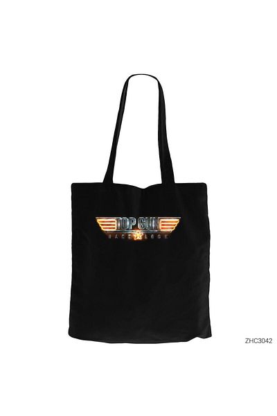 Z zepplin Top Gun Hard Lock Black Canvas Tote Bag