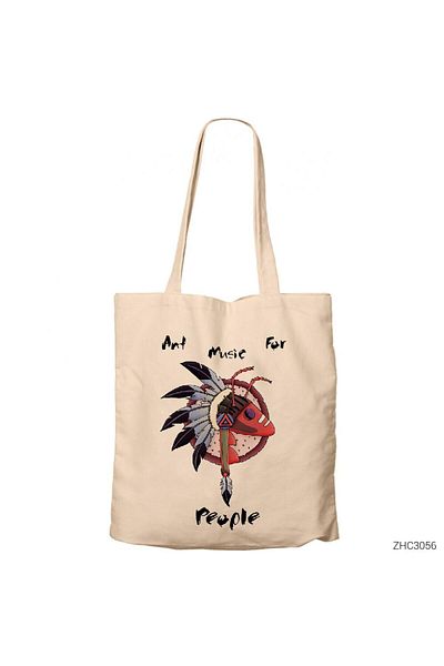 Z zepplin Adam Ant Cream Zippered Cloth Bag Gabardine