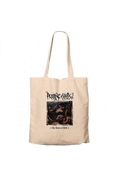 Z zepplin Rotting Christ the Sons of Hell Cream Zipper Cloth Bag Gabardine