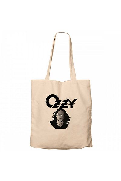 Z zepplin Ozzy Osbounre Head Cream Canvas Tote Bag