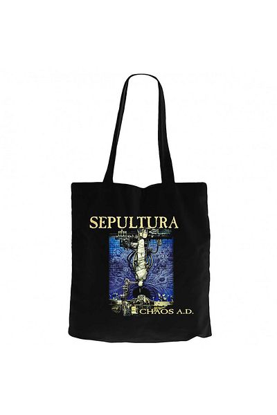 Z zepplin Sepultura Chaos A.D. Black Canvas Tote Bag