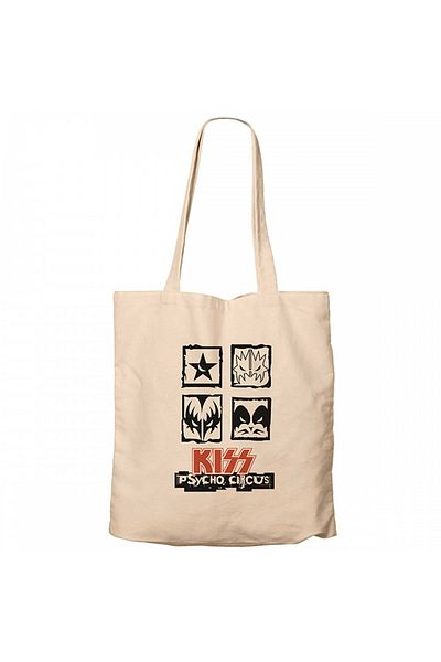 Z zepplin Kiss Psycho Circus Cream Canvas Tote Bag