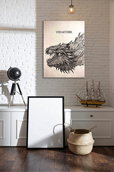 Bayargrafik Vermithor ejderha karakalem çizim poster (35x50 cm)