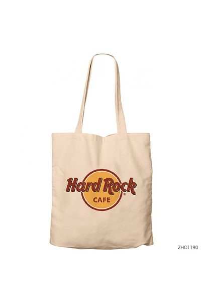 Z zepplin Hard Rock Cafe Cream Canvas Tote Bag