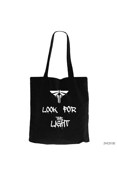 Z zepplin The Last of Us Look for The Light Black Canvas Tote Bag