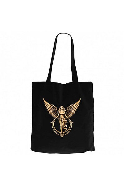 Z zepplin Χρυσή τσάντα με φερμουάρ Angel Black Gabardine