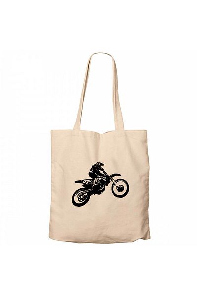 Z zepplin Motocross Endurocross Cream Zippered Cloth Bag Gabardine