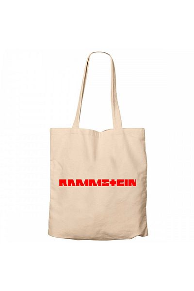 Z zepplin Τσάντα Rammstein Text Red Cream Canvas Tote