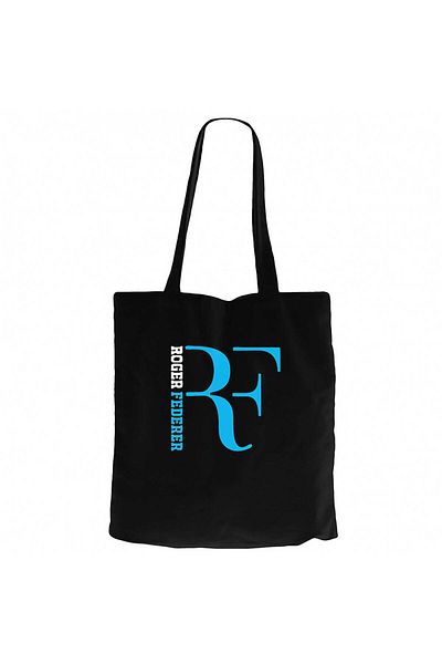 Z zepplin Roger F. Blue Logo Black Canvas Tote Bag