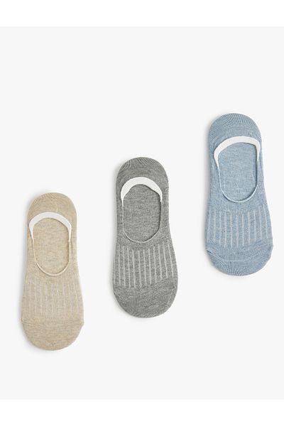 Koton Textured 3-Piece Ballerina Socks Set - Multi Color