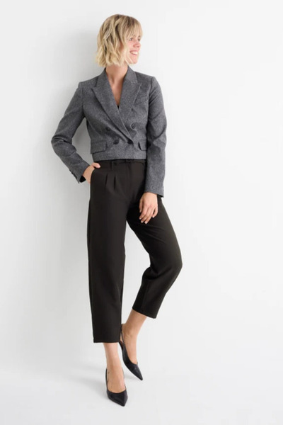 vera is love Yüksek Bel-Konik Kesim,Tapered Fit, kumaş pantolon