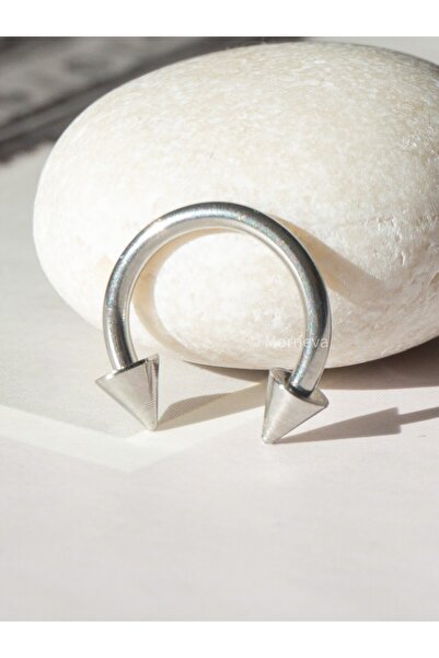 MORNEVA Cerrahi Çelik | Minik Sivri Uçlu Yarım Halka Helix Tragus Kıkırdak Septum Piercingi (1 Adet)