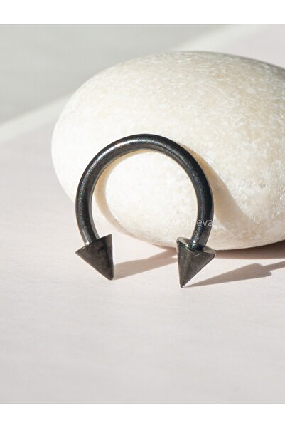 MORNEVA Cerrahi Çelik | Minik Sivri Uçlu Yarım Halka Helix Tragus Kıkırdak Septum Piercingi (1 Adet)