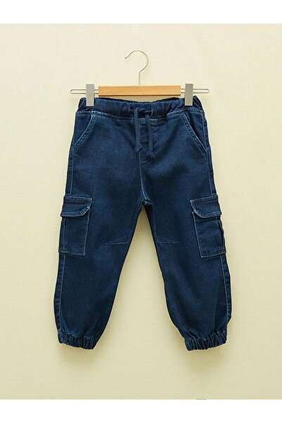 LC Waikiki Lcw Baby İndigo Beli Lastikli Basic Erkek Bebek Jogger Jean Pantolon