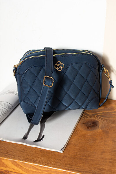 MY VİNTAGE Minimalist Elegance 3 Compartment Multi-Purpose Quilted Shoulder Bag