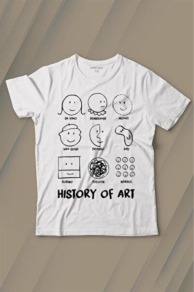 Kendim Seçtim Istorija umetnosti Monet Dali Da Vinci Štampano T-shirt za decu...