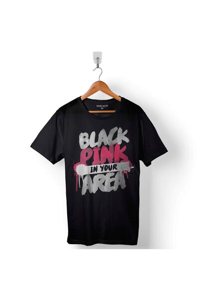 Kendim Seçtim Crna roza Blackpink kasetofon muzika Južna Koreja muška majica