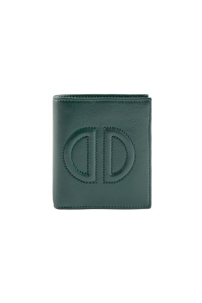 Desa Women's Leather Wallet with Green D Logo