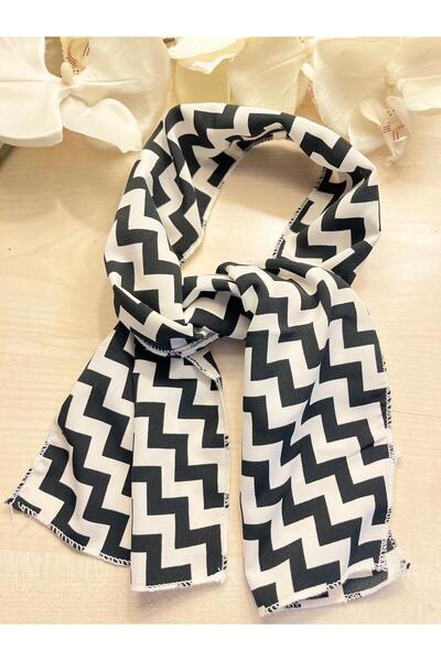 BERG ATELIER Black and White Scarf