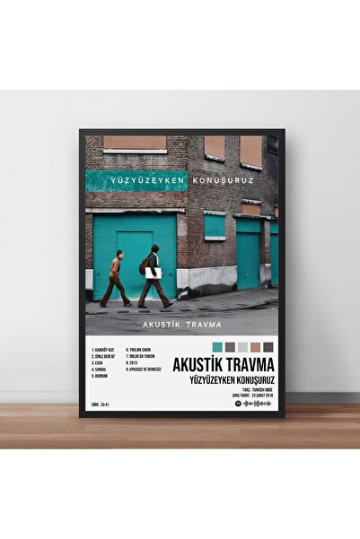 Orendart Yüzyüzeyken Konuşuruz - Akustik Travma Albüm Spotify Çerçeveli Poster Tablo