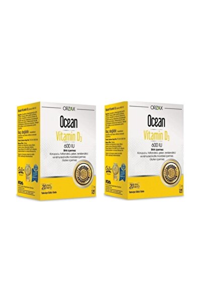 Ocean Vitamin D3 600 IU Sprey 20ml 2 Adet