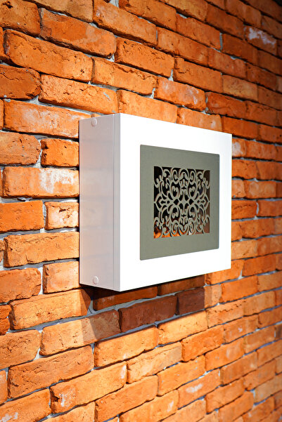 DOĞAN LİFE Modem Saklama Kutusu Kapaklı Model 33y X 38g X 12d Motifli Antrasit