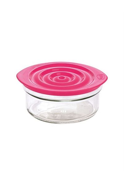 Renga 415 ml Pink Coil Glass Storage Container - Pack of 2