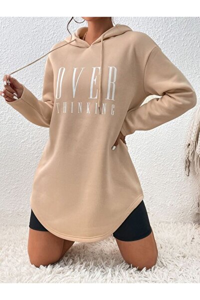 VESTIR BIEN Сукня з 3 нитками та підкладкою з флісу з написом «OVER THINKING»