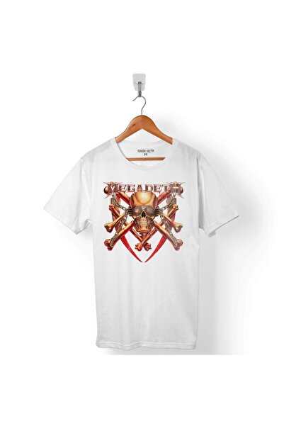 Kendim Seçtim Megadeth Skull Your Hair Is Sweat muška majica