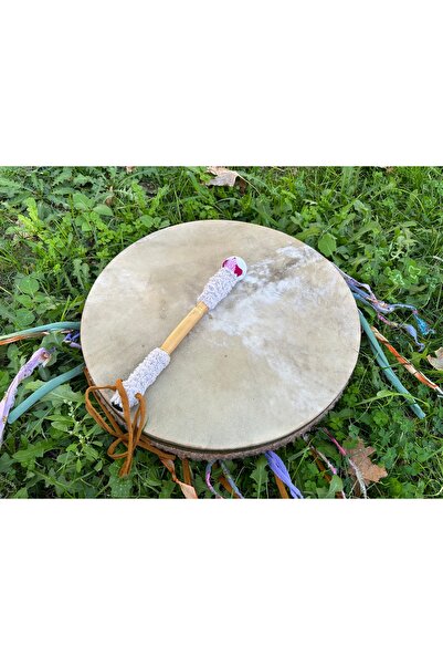 SULTANMUSİCALSHOP Şaman davulu(37cm)baskısız orijinal görünüm,kam davulu