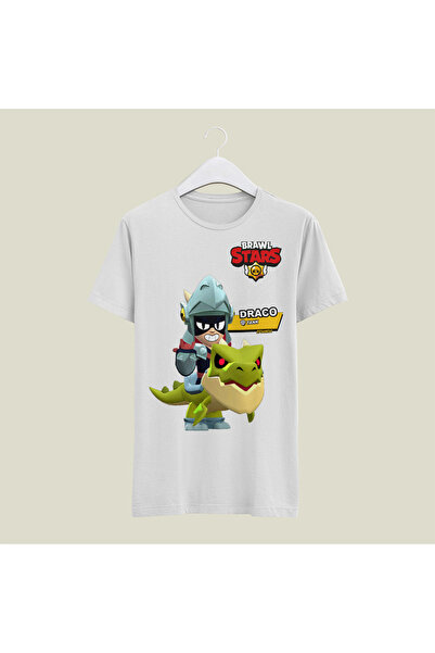 Home Brawl Stars DRACO Unisex Çocuk T-Shirt Kız-Erkek Uygun Tişört