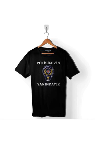 Kendim Seçtim Polisimizin Askerimizin Ordumuzun Yanındayız Erkek Tişört
