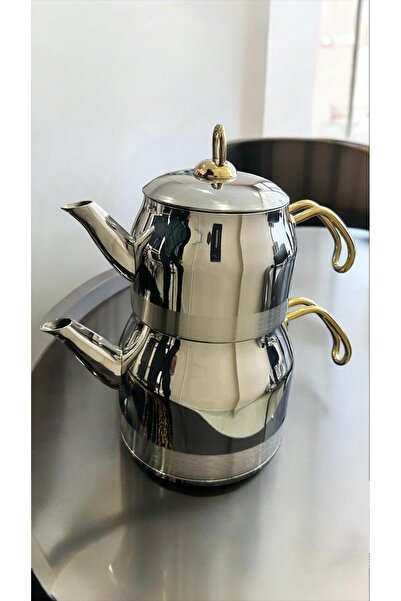 Genel Markalar Filinta Indüksiyon Taban Goldkulp Aile Boy Çelik Çaydanlık 4lt