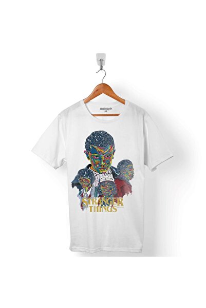 Kendim Seçtim Stranger Things Eleven Face Upside Down Biciklistička muška majica