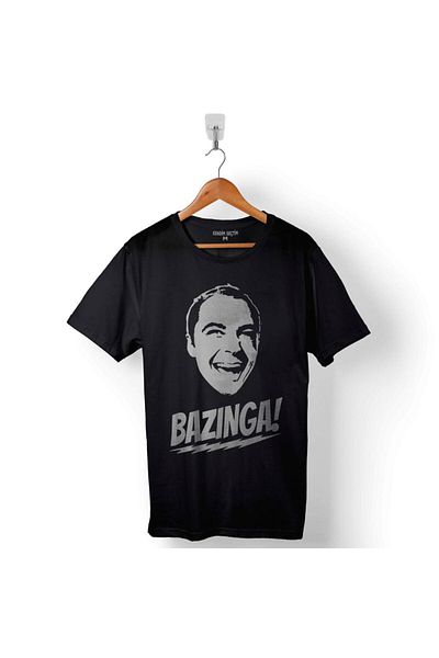 Kendim Seçtim تي شيرت Bazinga Joke The Big Bang Theory شيلدون كوبر للرجال