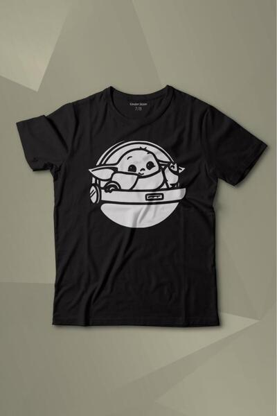 Kendim Seçtim Majica za decu Baby Yoda Star Wars Mandalorian Space Shuttle Št...
