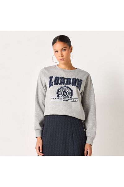 Lee Cooper Applique Detail Sweatshirt With Long Sleeves