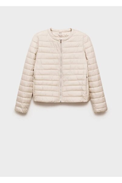 MANGO Woman Cepli kısa kapitone anorak