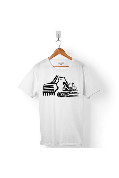 Kendim Seçtim Ανδρικό μπλουζάκι Excavator Kato Scoop Loder Μηχανή Κατασκευής