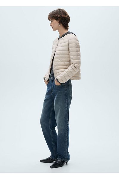 MANGO Woman Short Quilted Anorak with Pockets