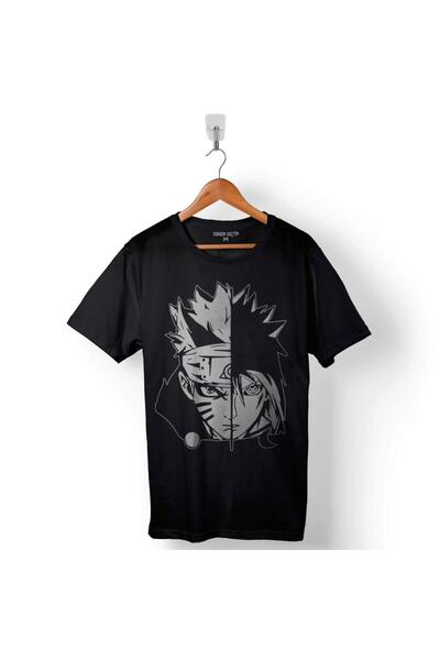 Kendim Seçtim تي شيرت للجنسين بنمط Naruto and Sasuke Uzumaki Uchiha