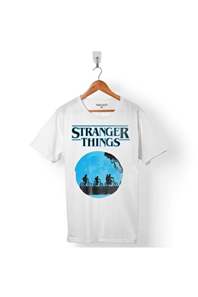 Kendim Seçtim Stranger Things Blue Moon Upside Down biciklistička muška majica
